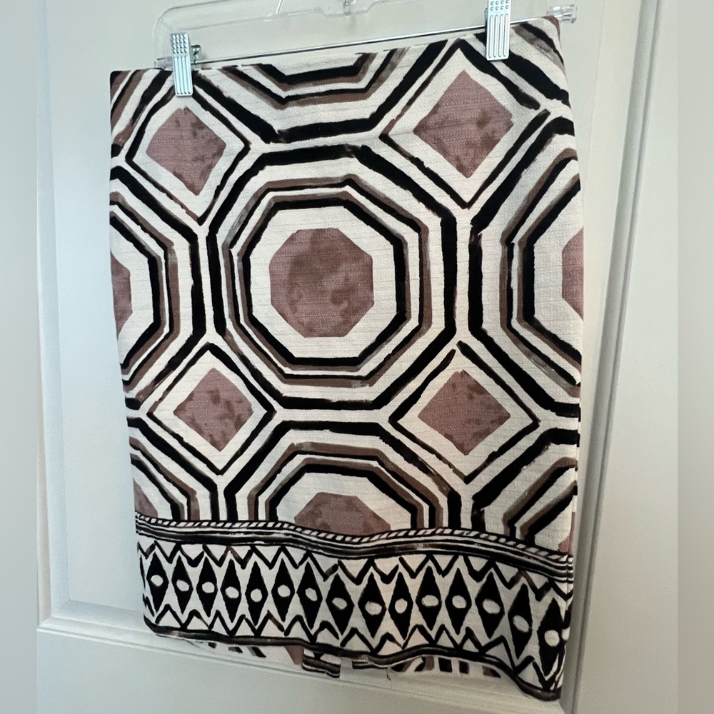 loft geometric pencil skirt